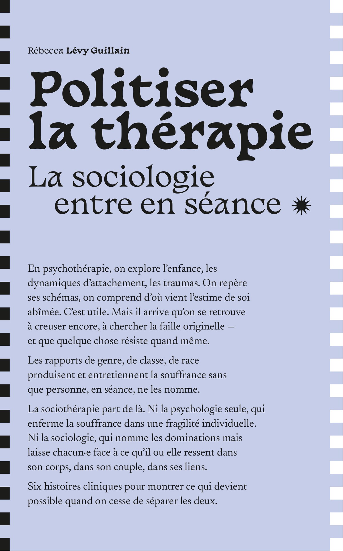 Couverture du livre Politiser la thérapie